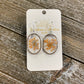Flower Resin Earrings - Large Oval