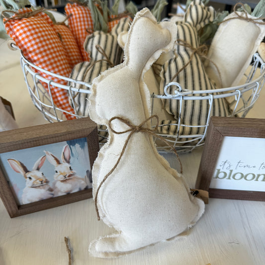 Rustic Fabric Spring Bunny - Natural
