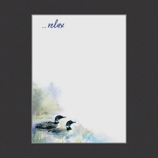 Gina B Designs - Memo Pad - Loons on the Lake