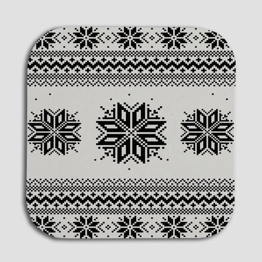 Christmas Coaster - Ugly Sweater Snowflake