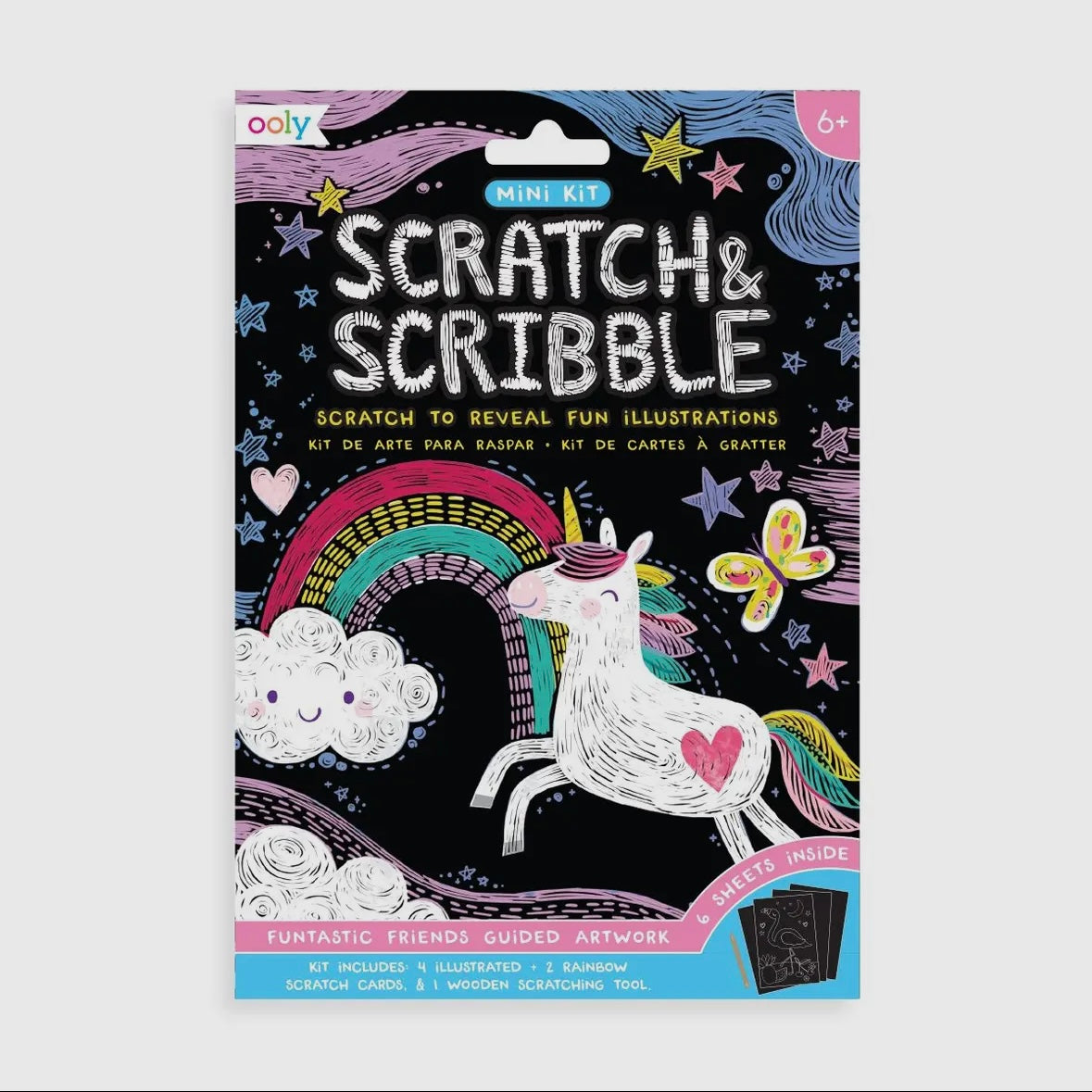 OOLY - Mini Scratch & Scribble Art Kit - Funtastic Friends