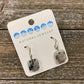 Flower Agate Square Earrings