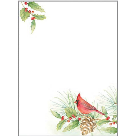 Gina B Designs - Holiday Memo Pad - Cardinal Bough
