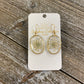 Flower Resin Earrings - Large Oval