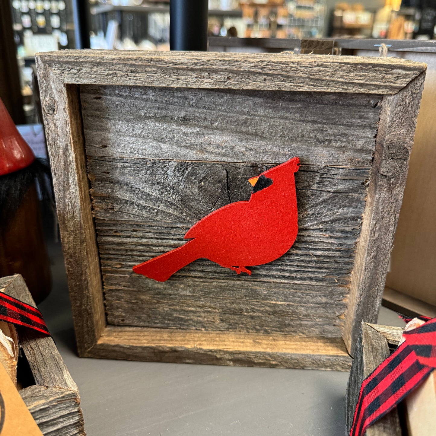 Rustic Wood Sign - Cardinal