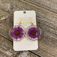 Flower Resin Earrings - Large Round