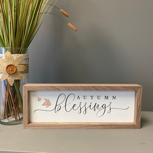 Autumn Blessings Wood Sign