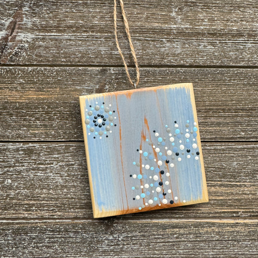 Mandala Dot Ornament - Light Blue