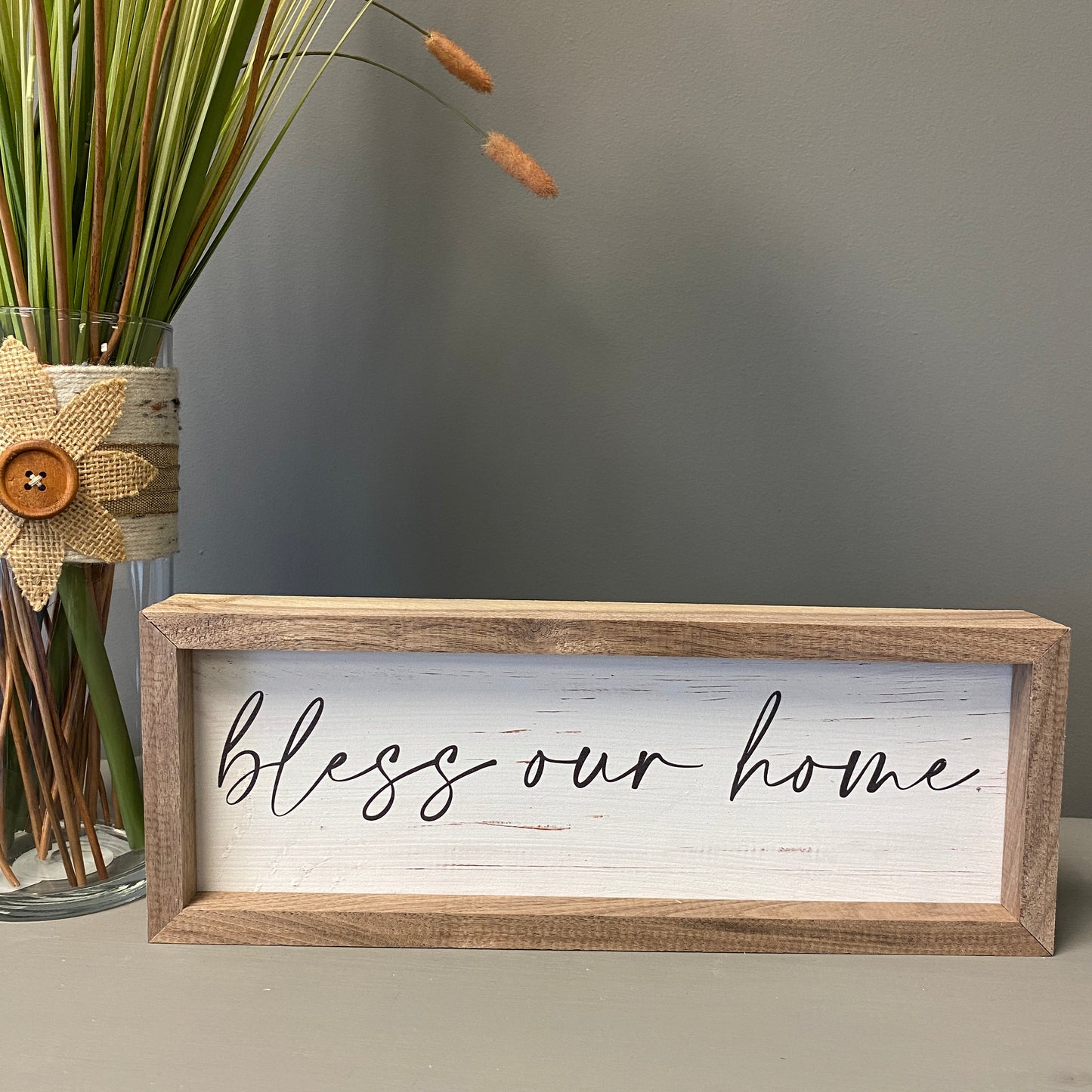 Bless Our Home Wood Sign