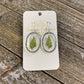 Flower Resin Earrings - Large Oval