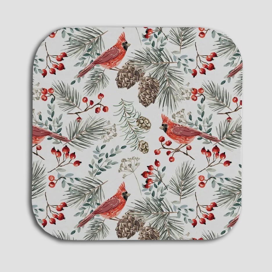 Christmas Coaster - Cardinal