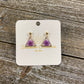 Flower Resin Earrings - Small Dangle