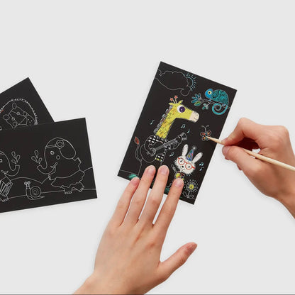 OOLY - Mini Scratch & Scribble Art Kit - Safari Party