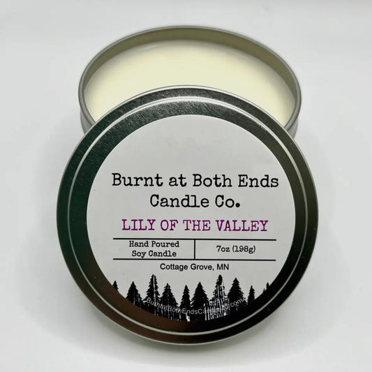 Burnt at Both Ends Candle - 7oz Tin - Lily of the Valley