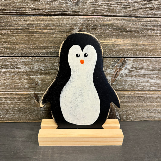 Penguin with Wood Stand