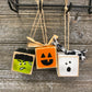 Halloween Wood Block Ornaments - Pumpkin, Ghost, and Monster