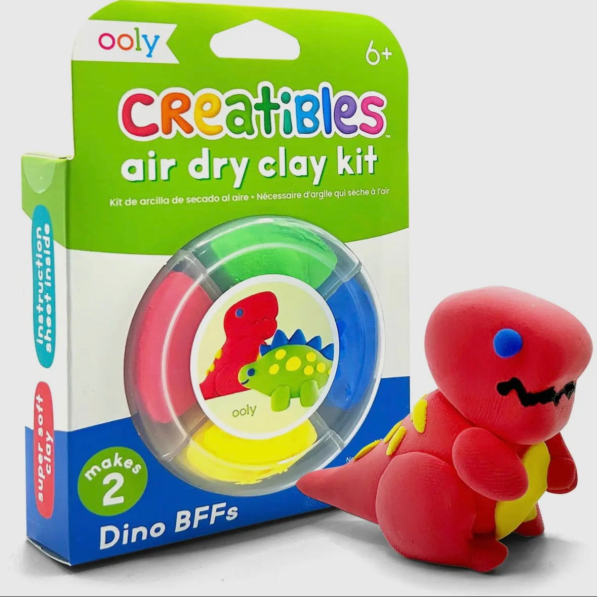 OOLY - Creatibles DIY Air-Dry Clay Kit - Dino BFFs
