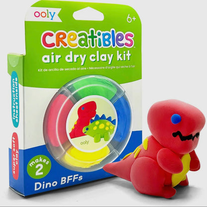OOLY - Creatibles DIY Air-Dry Clay Kit - Dino BFFs