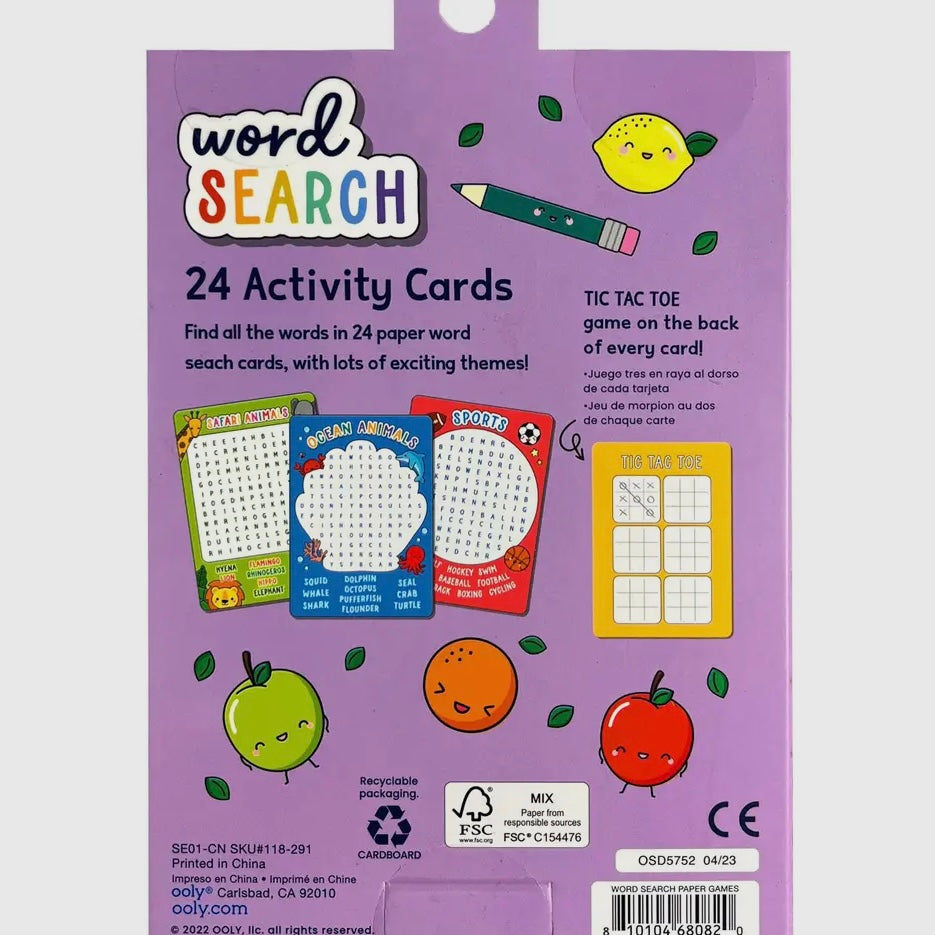 OOLY - Word Search Activity Cards - Set of 24