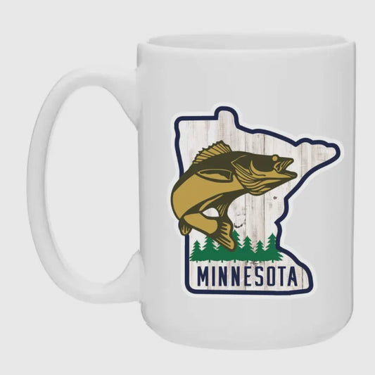 Creative Compass - Ceramic Coffee Mug - MN Walleye 15oz