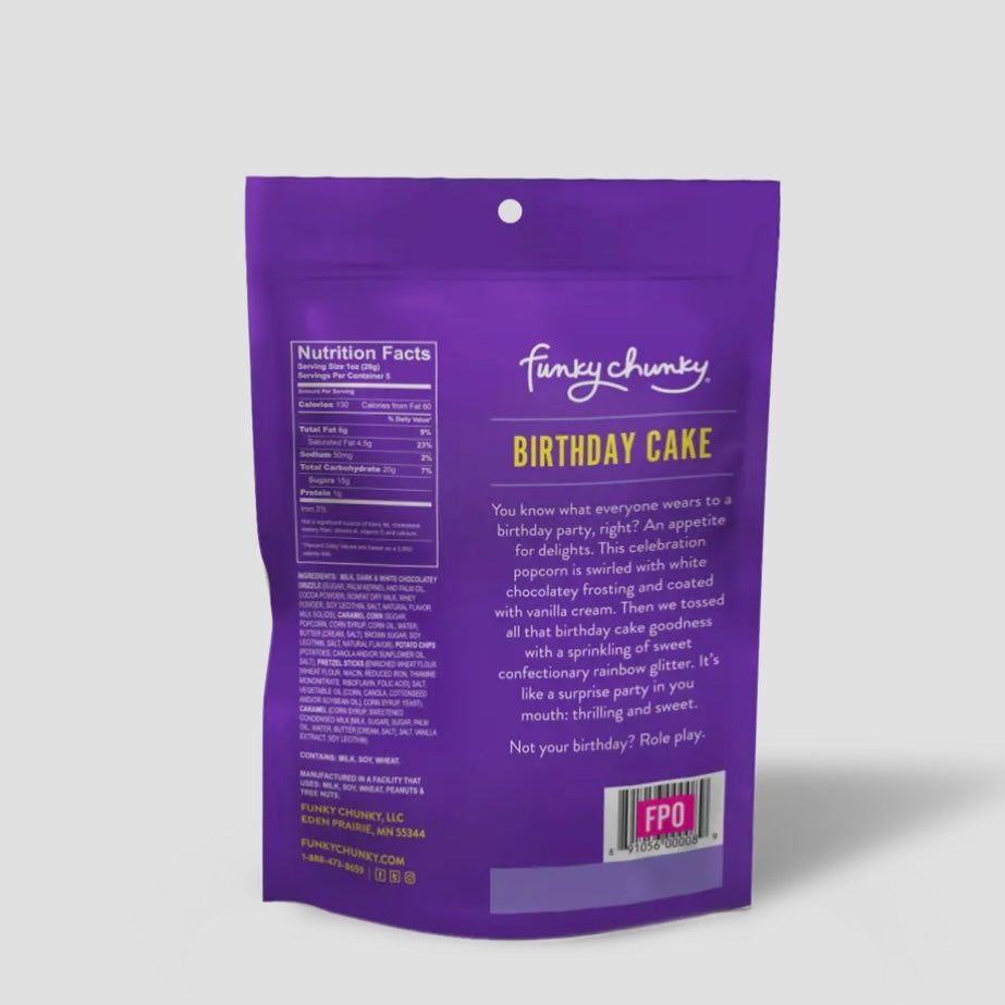 Funky Chunky - Birthday Cake Popcorn - 5oz Bag