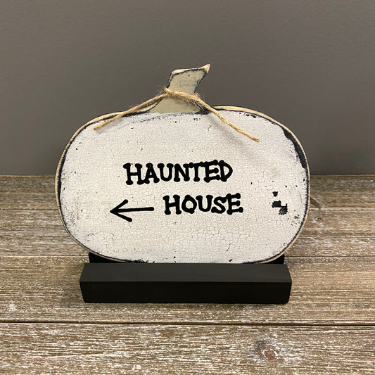 Halloween Decoration White Pumpkin Haunted House