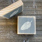 Fall Leaf Decoration - Mini Wood Sign with Gray and Beige Fall Rustic Leaf