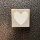 Magnet - Gray and White Heart