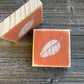 Fall Leaf Decoration - Mini Wood Sign with Orange and Beige Fall Rustic Leaf