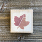 Fall Leaf Decoration - Mini Wood Sign with Red Fall Leaf
