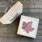 Fall Leaf Decoration - Mini Wood Sign with Red Fall Leaf