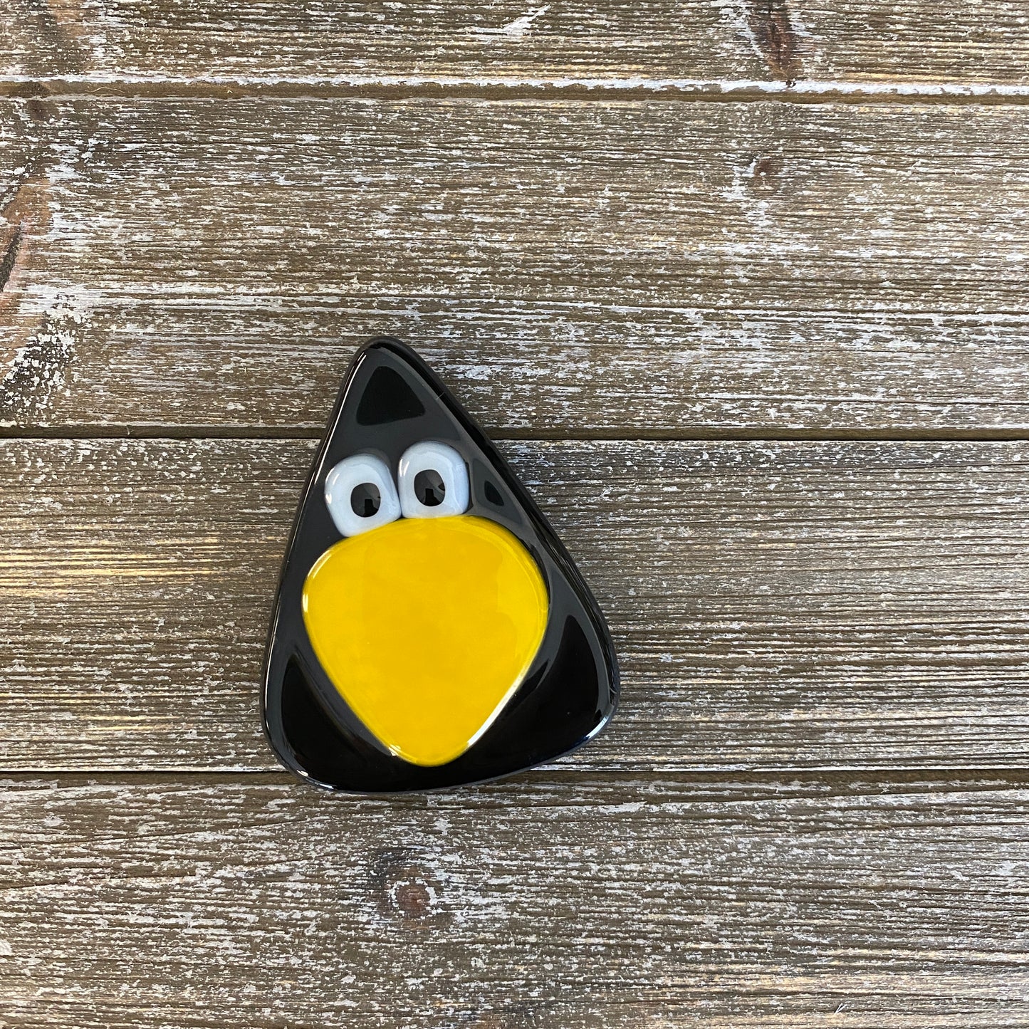 Black Crow Fused Glass Magnet