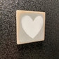 Magnet - Gray and White Heart