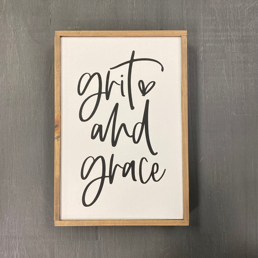 Wood Sign - Grit and Grace