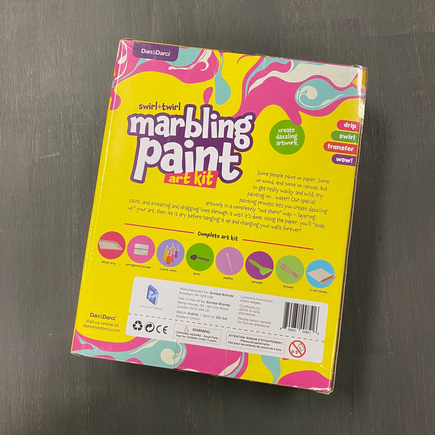 Dan&Darci - Swirl & Twirl - Marbling Paint Art Kit