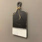 Decorative Cutting Board with Handle- Black and White