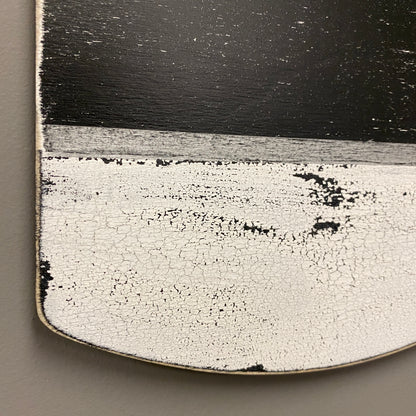Decorative Cutting Board - Black and White - Round Top