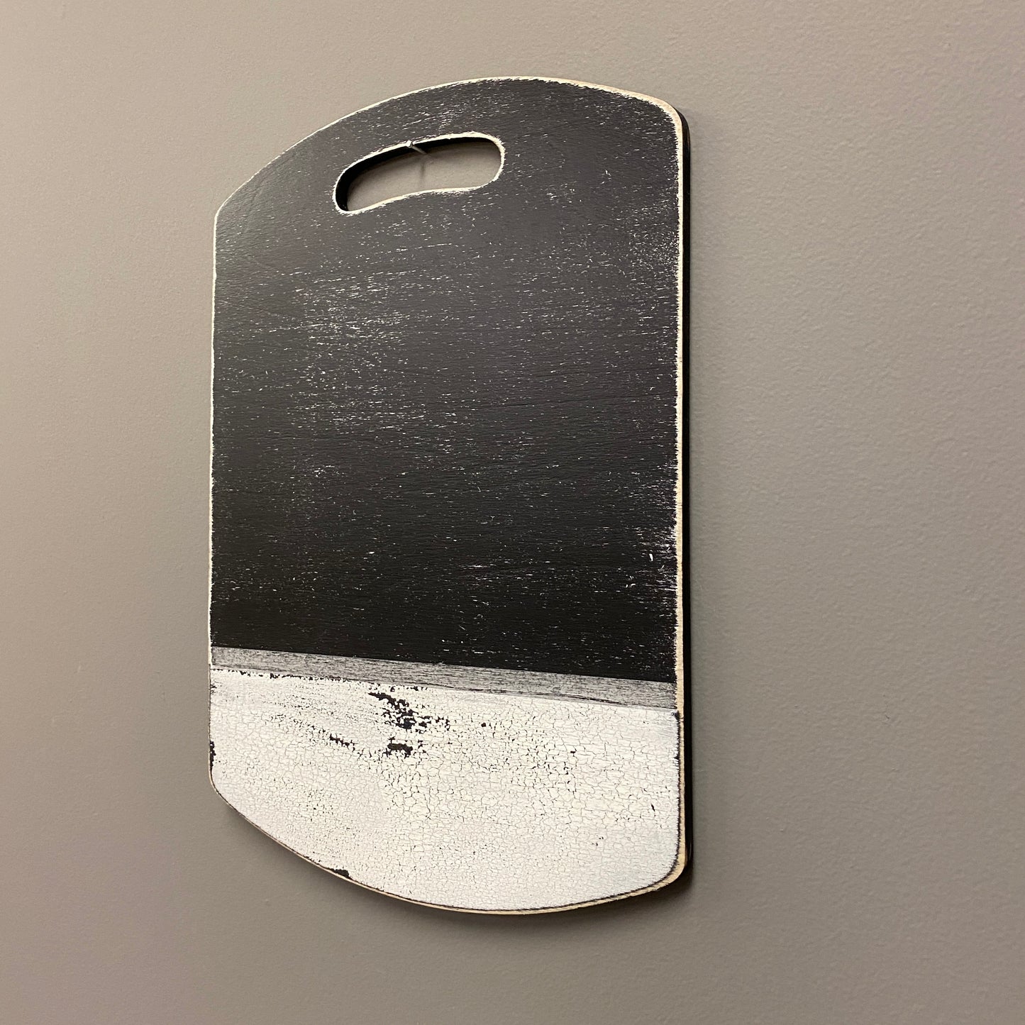 Decorative Cutting Board - Black and White - Round Top