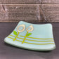 Fused Glass Trinket Tray - Blue Flower