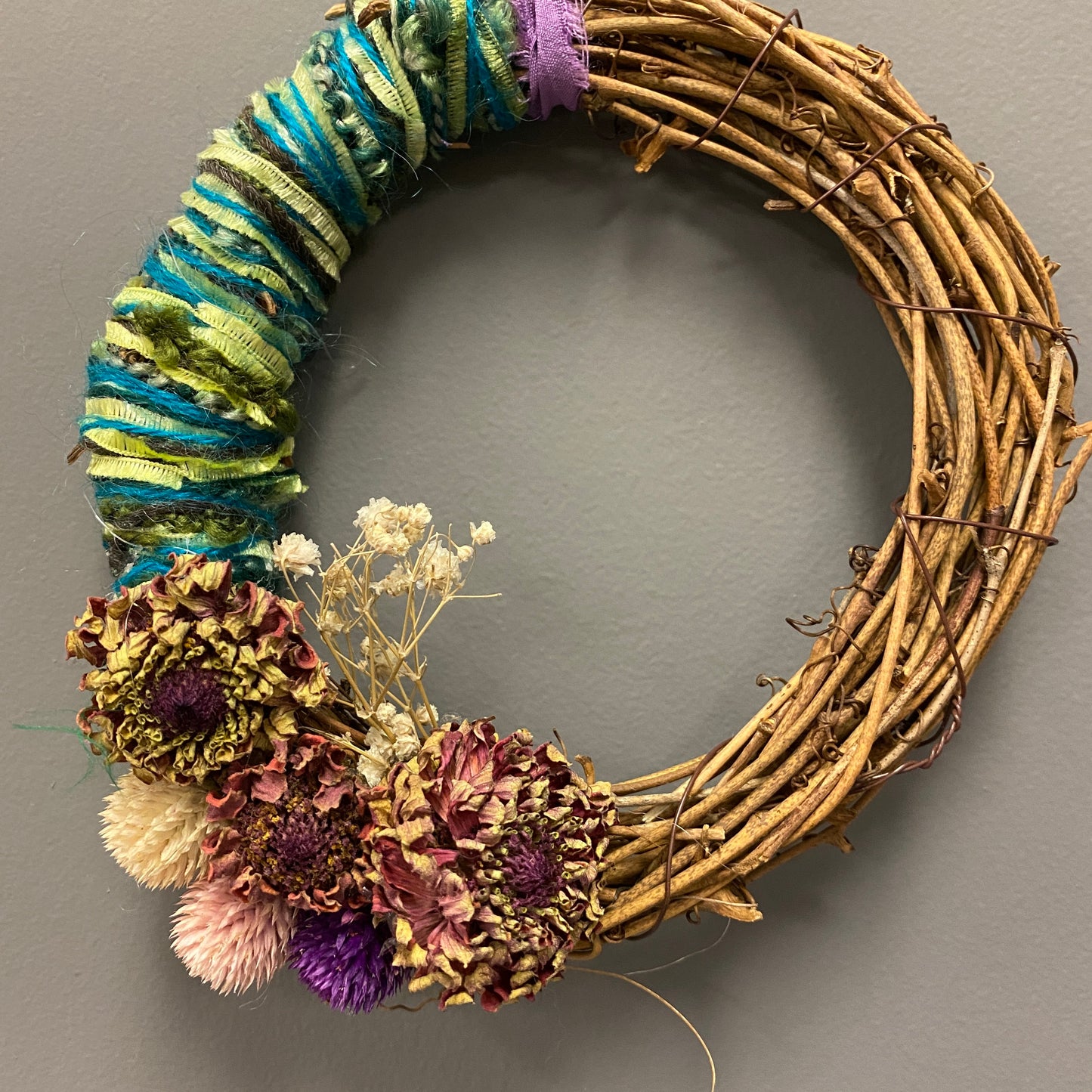 Floral Wreath - 6 inch. Grapevine Wreath