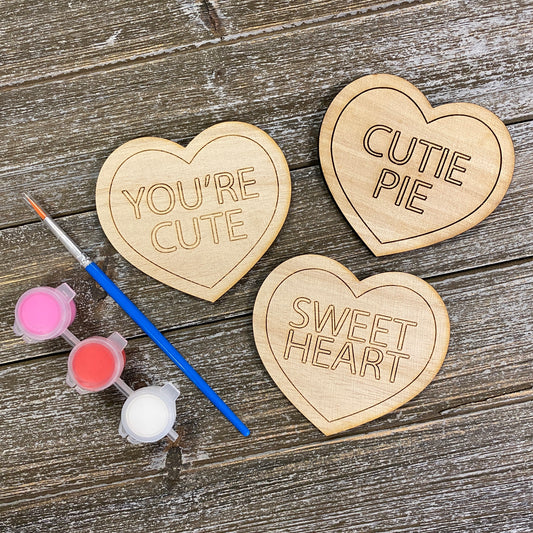 Paintable DIY Kit - Valentine's Day