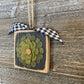 Felt Flower Ornament - Black and Green Felt Flower