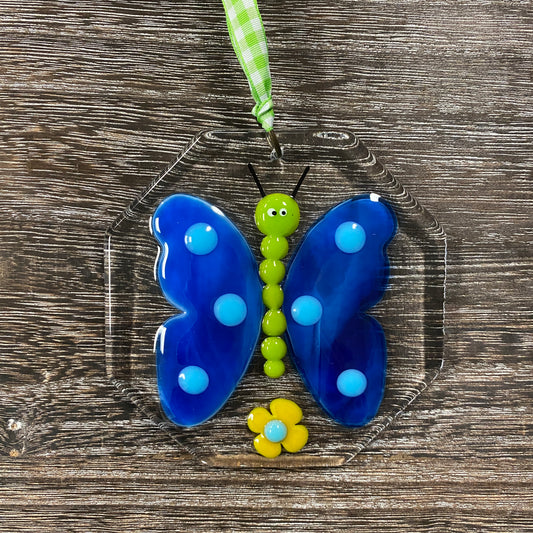 Fused Glass Suncatcher Ornament - Butterfly