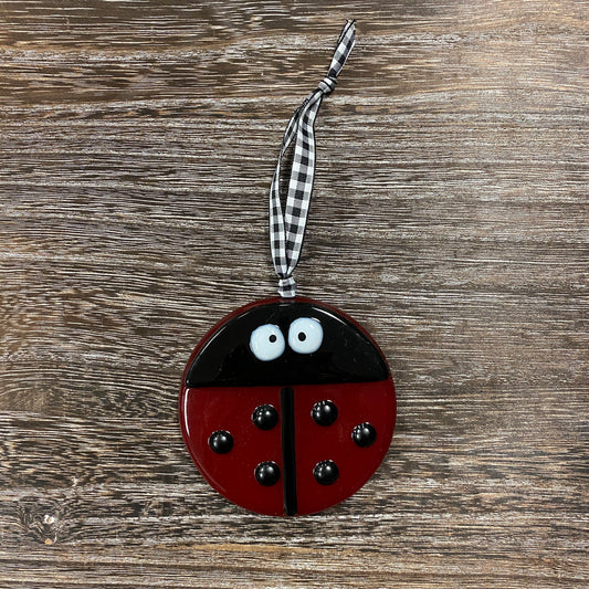Fused Glass Ornament - Lady Bug