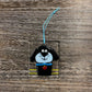 Fused Glass Suncatcher Ornament - Dog - Black with White Face