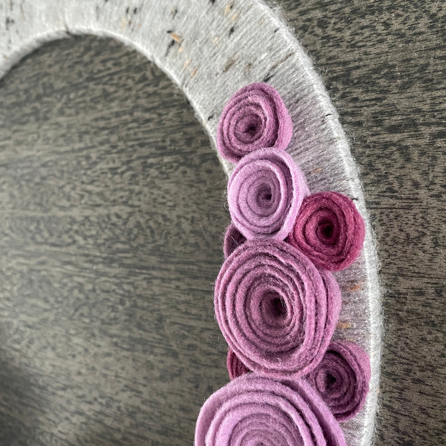 Felt Flower Wreath - Pink