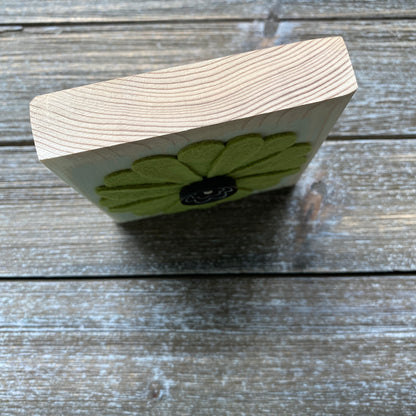 Felt Flower Decor - Beige and Light Green