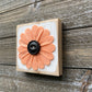 Felt Flower Decor - White and Coral