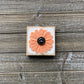 Felt Flower Decor - White and Coral