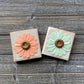 Felt Flower Decor - Beige and Mint Green